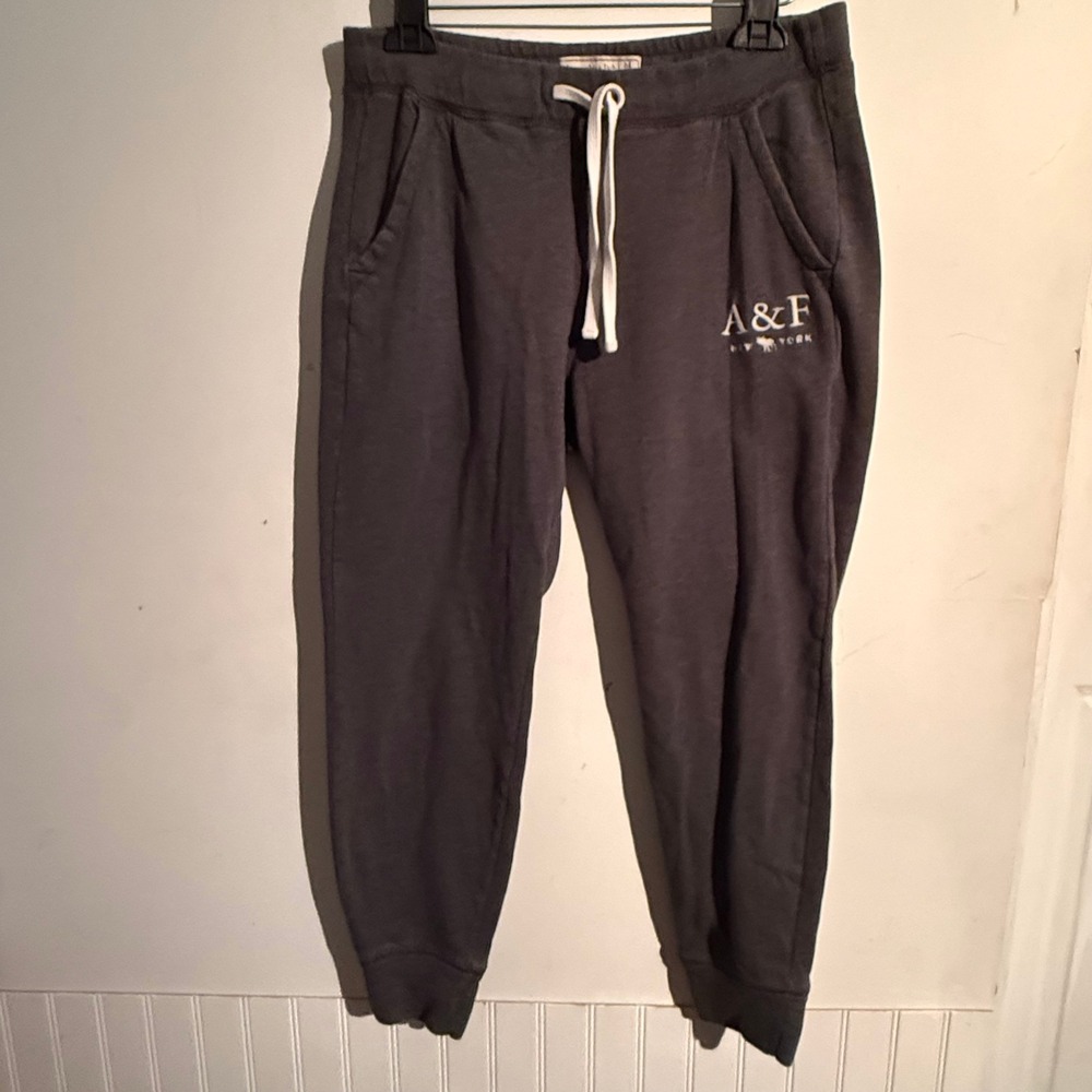 Y2K Abercrombie & Fitch Womens Medium Jogger Sweatpants Gray